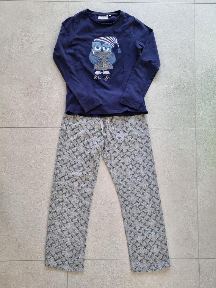 Pyama - tekening uil - maat 140, Kinderen en Baby's, Kinderkleding | Maat 140, Gebruikt, Meisje, Nacht- of Onderkleding, Ophalen of Verzenden