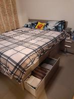 Volledig nieuwe slaapkamer grijs antraciet 2 kleerkasten bed, Huis en Inrichting, Slaapkamer | Bedden, Grijs, Ophalen of Verzenden