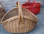 oude rieten mand, Ophalen, Gebruikt, Mand, Riet