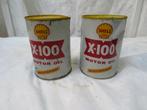 Shell motor olie volle blikken 2 stuks, Verzamelen, Ophalen of Verzenden, Gebruikt