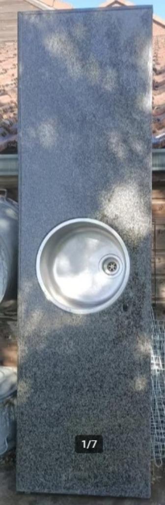 granieten keukenblad aanrechtblad buitenkeuken keuken € 189, Tuin en Terras, Buitenkeukens, Zo goed als nieuw, Vrijstaand, Ophalen