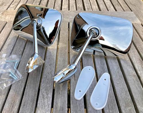 Chrome oldtimer spiegels type Cipa 2, chroom spiegel, Auto-onderdelen, Spiegels, Alfa Romeo, BMW, Citroën, Fiat, Ford, Oldtimer onderdelen
