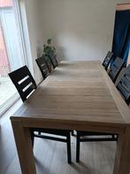 Tafel met 6 stoelen, Huis en Inrichting, 50 tot 100 cm, 150 tot 200 cm, Gebruikt, Rechthoekig