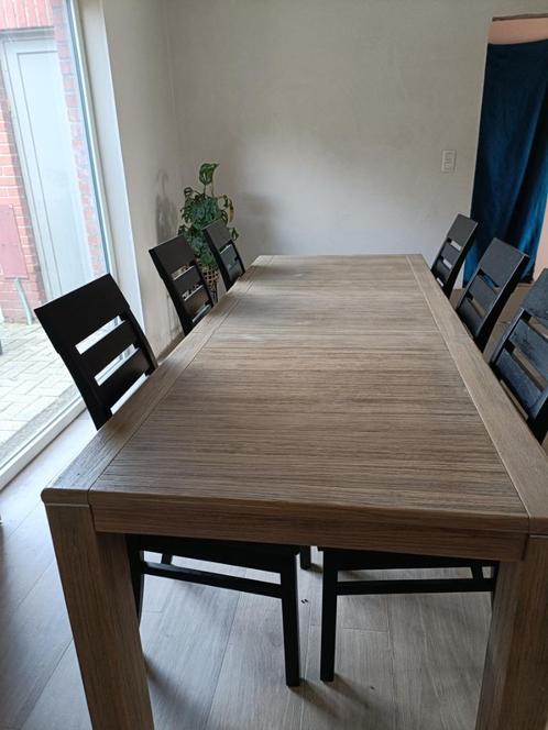 Tafel met 6 stoelen, Maison & Meubles, Tables | Tables à manger, Utilisé, 50 à 100 cm, 150 à 200 cm, Cinq personnes ou plus, Rectangulaire