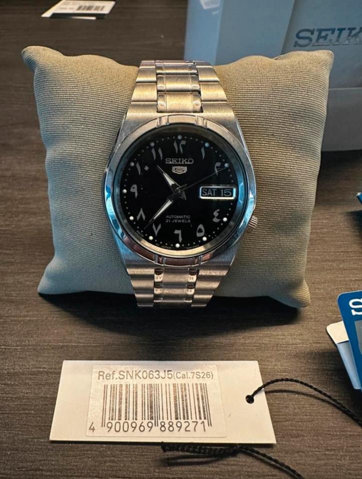 Seiko SNK063J5 Automaat, Handtassen en Accessoires, Horloges | Heren, Zo goed als nieuw, Polshorloge, Seiko, Staal, Staal, Ophalen
