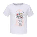 T-shirt snoepmachine wit 104, Kinderen en Baby's, Kinderkleding | Maat 104, Ophalen of Verzenden, Nieuw, Jongen of Meisje, Shirt of Longsleeve