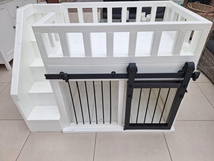 Houten hondenbench, Dieren en Toebehoren, Hondenhokken, Gebruikt, Hondenhok, 65 tot 100 cm, 110 cm of meer, Ophalen