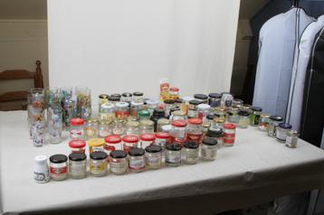 Collection de 332 pots différents de moutarde vides