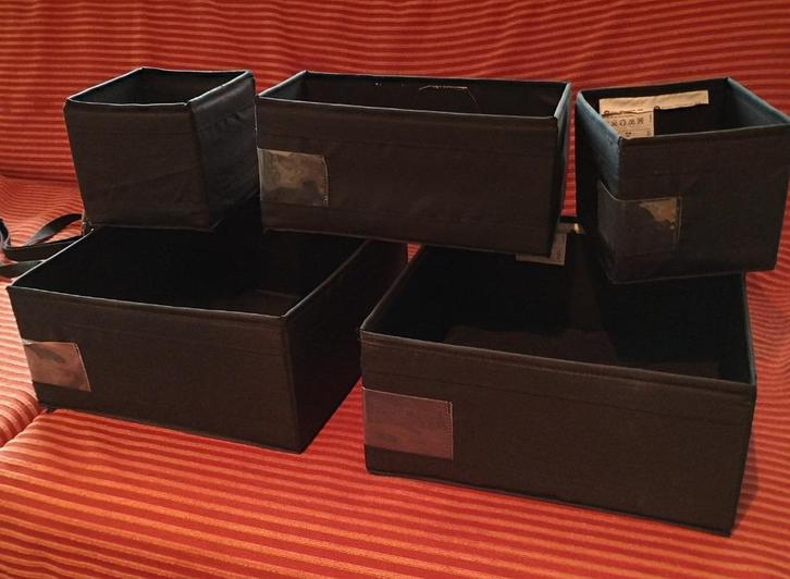 5 boîtes de rangement pliables IKEA, Bricolage & Construction, Casiers & Boîtes, Enlèvement ou Envoi