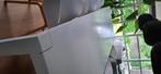 Wit gelakte grote teakhouten tafel, Ophalen, Gebruikt, Teakhout, 200 cm of meer
