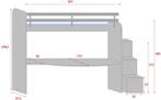Hoogslaper met bureau, Huis en Inrichting, Slaapkamer | Stapelbedden en Hoogslapers, 100 cm, 160 tot 180 cm, Hoogslaper, 210 cm