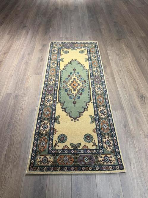 Tapis de couloir 80cm x 200cm Koyunlu Karapinar Jaune Sable, Huis en Inrichting, Stoffering | Tapijten en Vloerkleden, Nieuw, 50 tot 100 cm