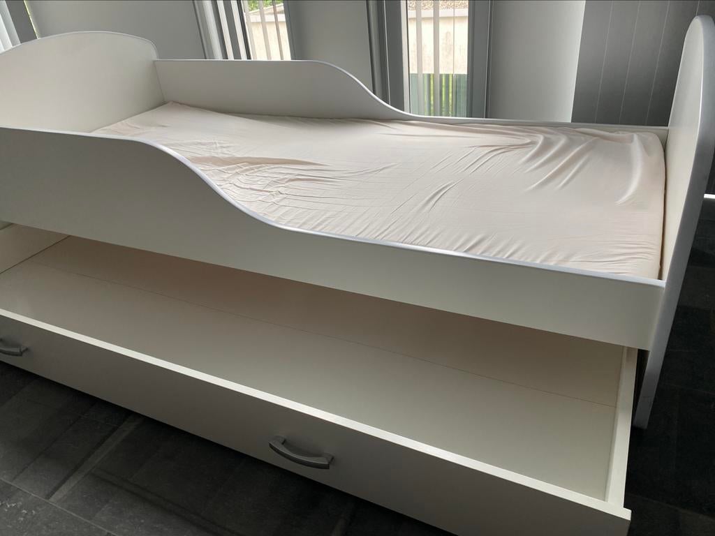 Kinderbed met opberglade en matras 80 x 180 cm, Maison & Meubles, Chambre à coucher | Lits, Comme neuf, Une personne, 180 cm, 190 cm ou moins