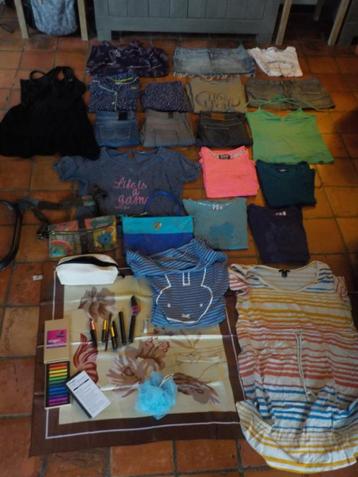 34 items kleding jeans make-up pakket dames maat M en L