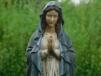 Beeld Maria XL met Rozenkrans - Polystone - In Kleur, Ophalen of Verzenden