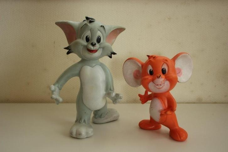 Vintage Pieper pieppop Tom & Jerry, Verzamelen, Disney, Gebruikt, Beeldje of Figuurtje, Ophalen of Verzenden