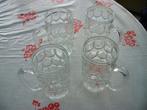 4 biermokken, Huis en Inrichting, Ophalen of Verzenden, Nieuw, Glas, Glas of Glazen