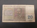 Oud bankbiljet van 20 frank, Ophalen of Verzenden, Los biljet