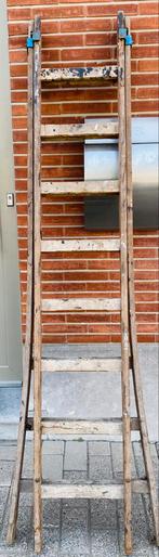 Vintage houten ladder, Ophalen, Gebruikt, Ladder