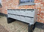 Aluminium brievenbus locker 12-vaks (hxbxd) 50x160x35 cm, Ophalen, Gebruikt, Aluminium, Wandbrievenbus