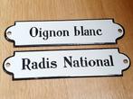 Emaille bord X2 - Kruidenier/Gardener, Ophalen of Verzenden