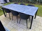 Tuintafel en 6 stoelen Exterioo, Tuin en Terras, Tuinsets en Loungesets, Ophalen, Zo goed als nieuw