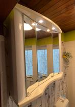 Spiegelkast Allibert, 3 deurtjes, 2 lampjes, Huis en Inrichting, Badkamer | Badkamermeubels, Ophalen, 50 tot 100 cm, Minder dan 25 cm