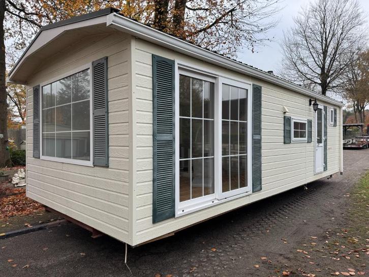 Chalet Hollandia, topstaat, 2 slk, Caravans en Kamperen, Stacaravans, tot en met 4, Ophalen of Verzenden