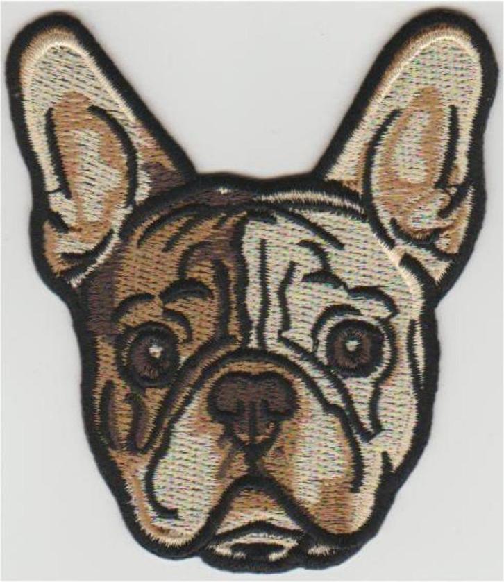 Franse Buldog stoffen opstrijk patch embleem #8, Verzamelen, Overige Verzamelen, Nieuw, Verzenden