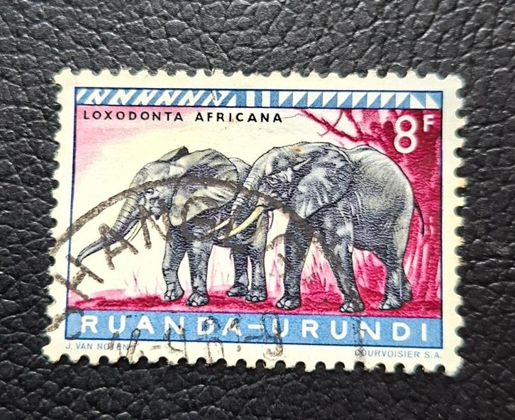 Postzegel Ruanda-Urundi OBP 215, Postzegels en Munten, Postzegels | Afrika, Gestempeld, Ophalen of Verzenden