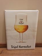 Metaal Reclamebord - Tripel Karmeliet -, Ophalen of Verzenden, Gebruikt, Reclamebord, Plaat of Schild, Overige merken