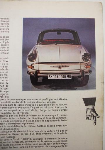 Manuels d'atelier et pièces détachées pour Skoda 1000MB beschikbaar voor biedingen
