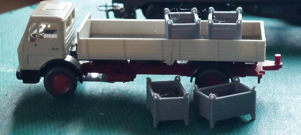 H0LK 0224 BACS À MATÉRIAUX GRIS 1/87, Neuf, Autres marques, Pont, Tunnel ou Bâtiment, Courant continu ou Courant alternatif