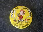 Badge du petit Spirou : 1ère génération sans tabac (1990)., Verzamelen, Stripfiguren, Ophalen of Verzenden, Guust of Robbedoes