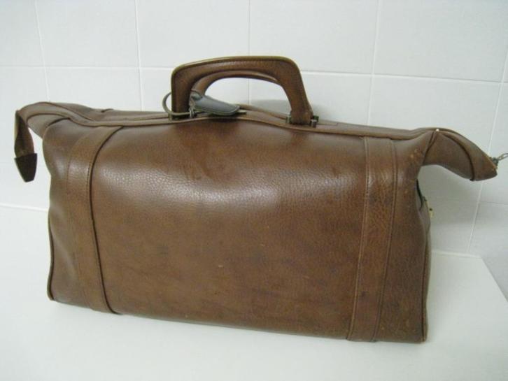 Lederen reistas met zijvak, bruin, perfekte staat, Handtassen en Accessoires, Tassen | Reistassen en Weekendtassen, Bruin, Ophalen