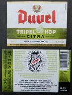 Étiquette de bière Duvel triple houblon citra (5t9), Duvel, Utilisé, Enlèvement ou Envoi