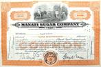 Manati (Cuba) Sugar Company 1959, Postzegels en Munten, Aandelen en Waardepapieren, Ophalen of Verzenden, 1950 tot 1970, Certificaat van aandeel