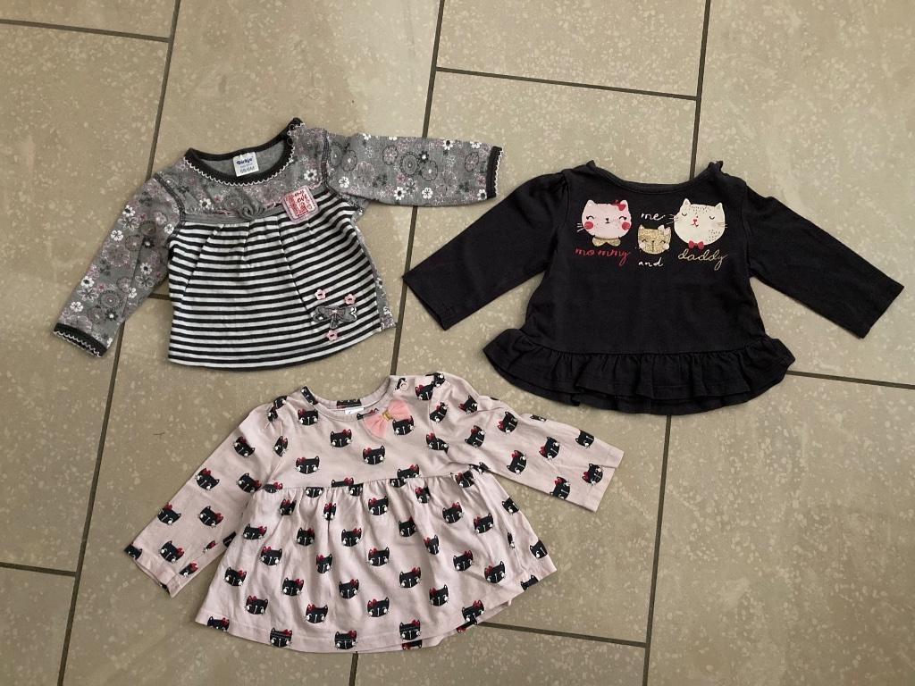 T-shirts lange/korte mouwen baby meisje maat 68 (6 maanden), Enfants & Bébés, Vêtements de bébé | Taille 68, Fille, Enlèvement