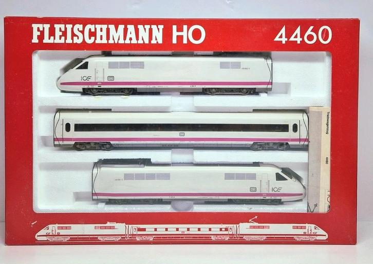 Fleischmann H0 4460 & 2x 4461 DB ICE Experimental., Hobby en Vrije tijd, Modeltreinen | H0, Zo goed als nieuw, Treinset, Gelijkstroom of Wisselstroom