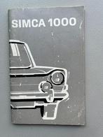 Instructieboekje Simca 1000, Ophalen