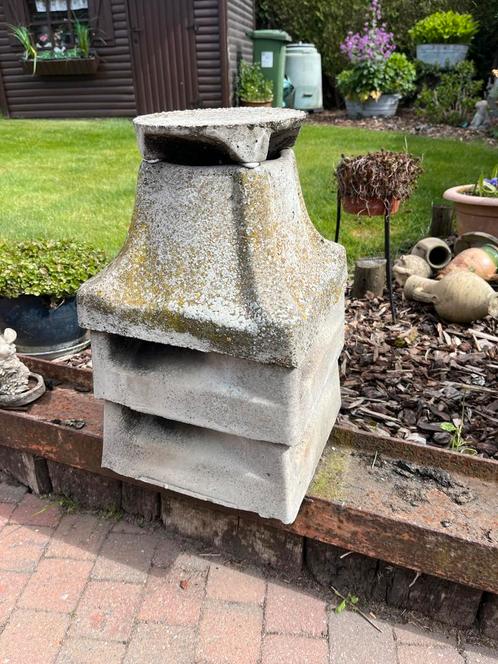 Rookzuiger beton schoorsteen trekkap, Tuin en Terras, Tuinwanddecoratie, Gebruikt, Ophalen