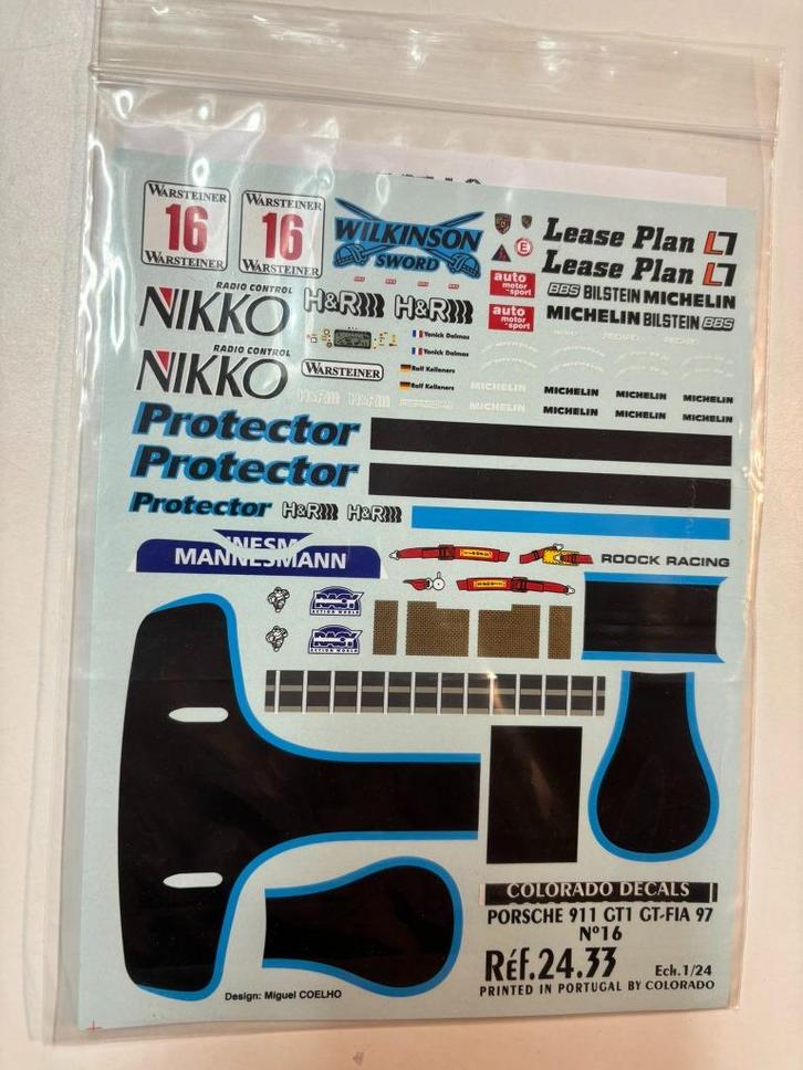 Modelbouw Colorado Decals Porche, Hobby en Vrije tijd, Modelbouw | Auto's en Voertuigen, Zo goed als nieuw, Auto, 1:32 tot 1:50