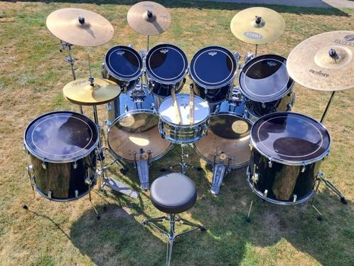 zéér uitgebreid PEARL  drumstel, Muziek en Instrumenten, Drumstellen en Slagwerk, Gebruikt, Pearl, Ophalen