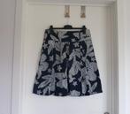 Donkerblauwe katoenen rok met witte bloemen van Emoi Maat 44, Enlèvement ou Envoi, Taille 42/44 (L)