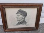 dessin portrait d homme monograme eugeen van mieghem, Antiquités & Art, Enlèvement ou Envoi