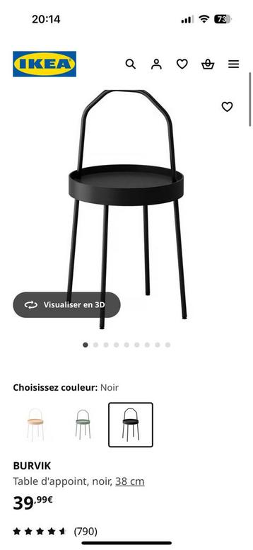 Table d’appoint IKEA - dans sa boîte  beschikbaar voor biedingen