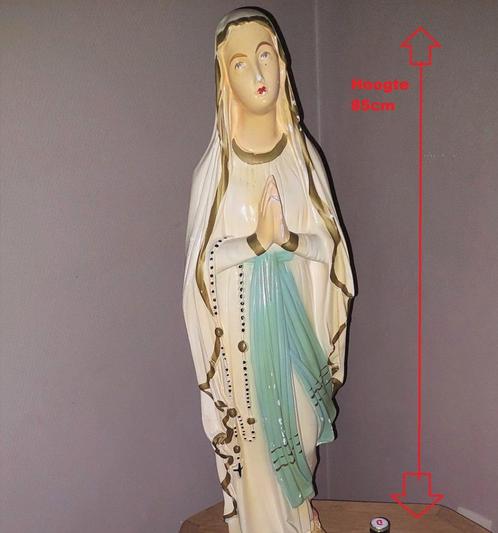 Grande statue Notre-Dame blanche et bleue H 85, Antiquités & Art, Antiquités | Objets religieux, Enlèvement