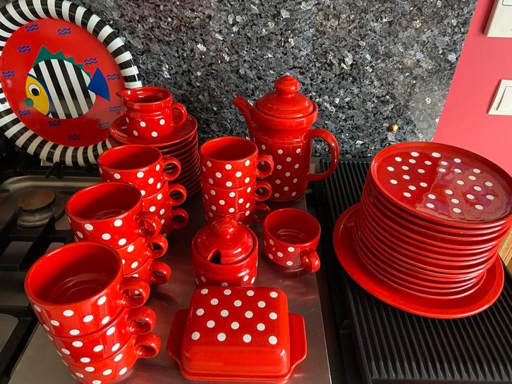 Service a cafe Waechtersbach, West-Germany, 41 pieces, Huis en Inrichting, Keuken | Servies, Zo goed als nieuw, Compleet servies