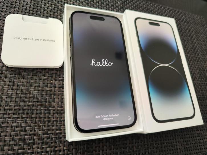 iPhone 14 Pro, 256 GB, ruimtezwart, Telecommunicatie, Mobiele telefoons | Apple iPhone, Zo goed als nieuw, 256 GB, iPhone 14 Pro