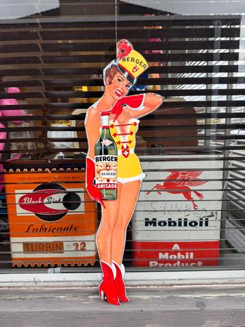 Miss. Berger oude reclame Pin Up ! beschikbaar voor biedingen